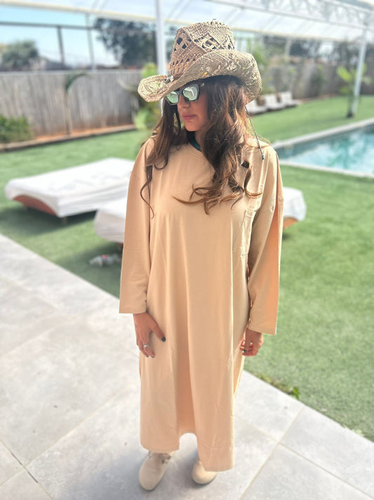 Robe t-shirt beige